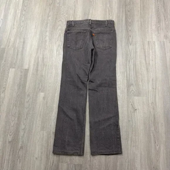 Vintage Levis 575 Jeans Men's 32x32 Gray Black 80s Orange Tab USA Made Western